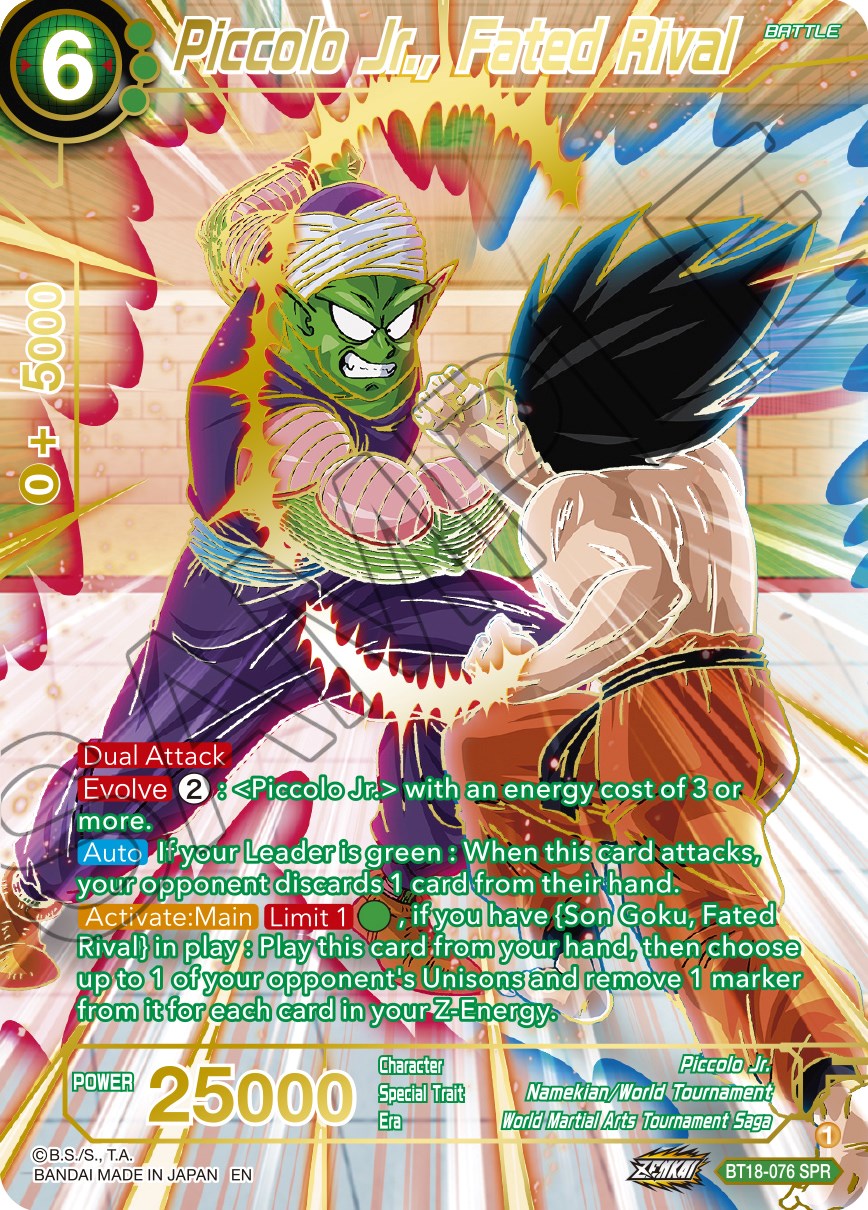 Piccolo Jr., Fated Rival (SPR) (BT18-076) [Dawn of the Z-Legends] | Fandemonia Ltd