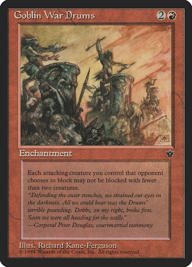Goblin War Drums (Richard Kane Ferguson) [Fallen Empires] | Fandemonia Ltd
