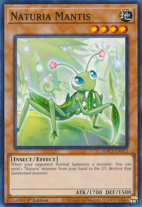 Naturia Mantis [HAC1-EN113] Common | Fandemonia Ltd