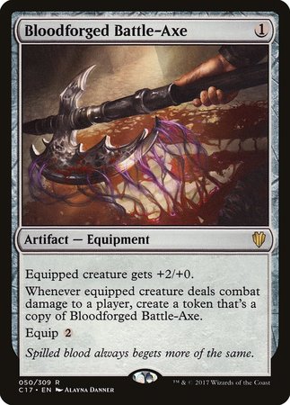 Bloodforged Battle-Axe [Commander 2017] | Fandemonia Ltd
