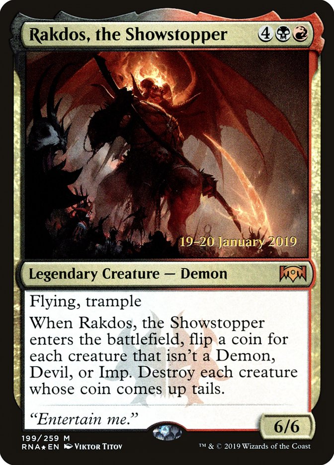 Rakdos, the Showstopper [Ravnica Allegiance Prerelease Promos] | Fandemonia Ltd