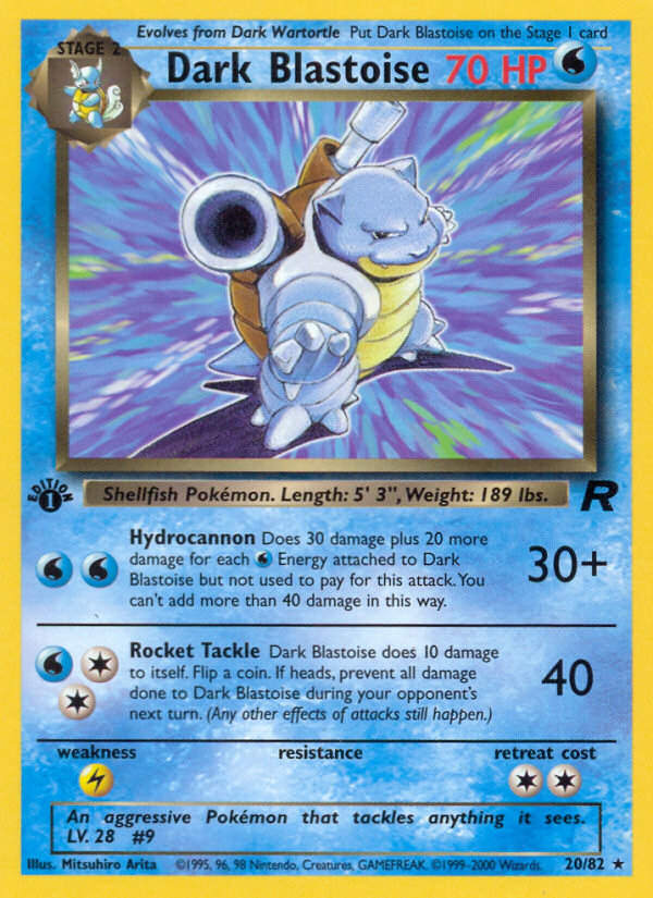 Dark Blastoise (20/82) [Team Rocket 1st Edition] | Fandemonia Ltd