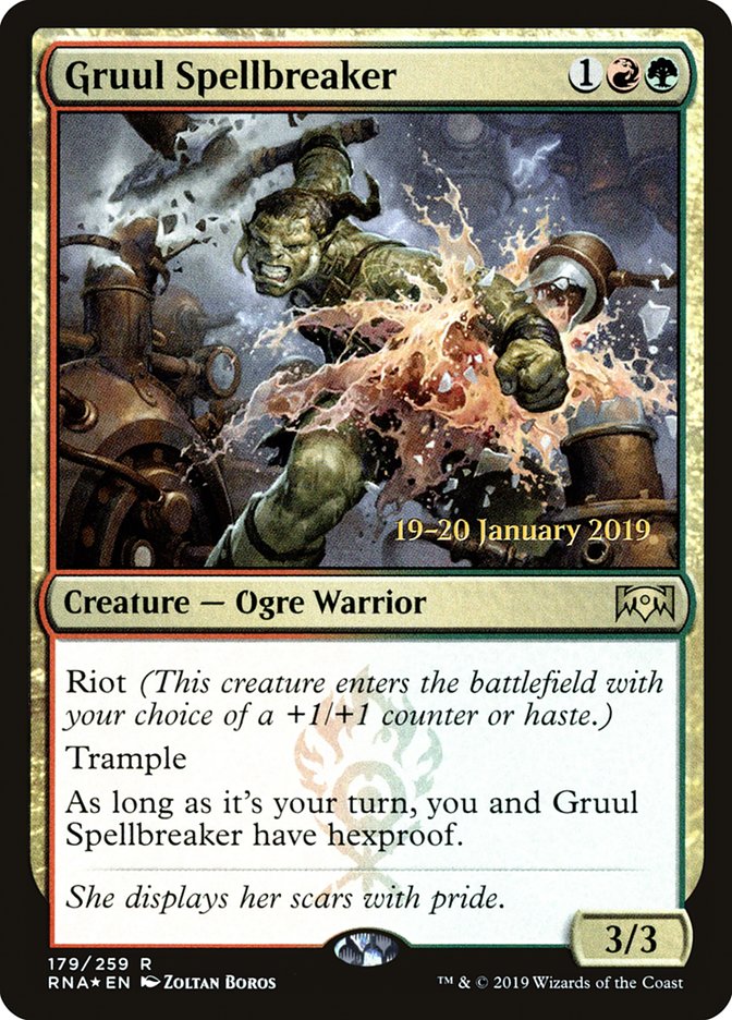 Gruul Spellbreaker [Ravnica Allegiance Prerelease Promos] | Fandemonia Ltd