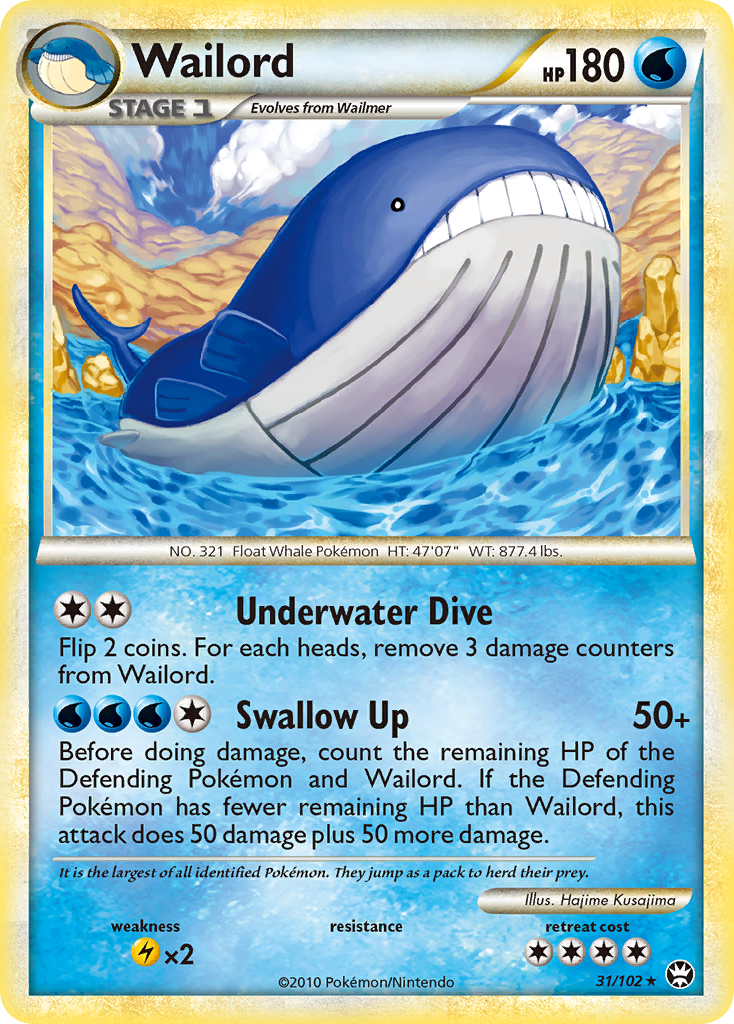 Wailord (31/102) [HeartGold & SoulSilver: Triumphant] | Fandemonia Ltd