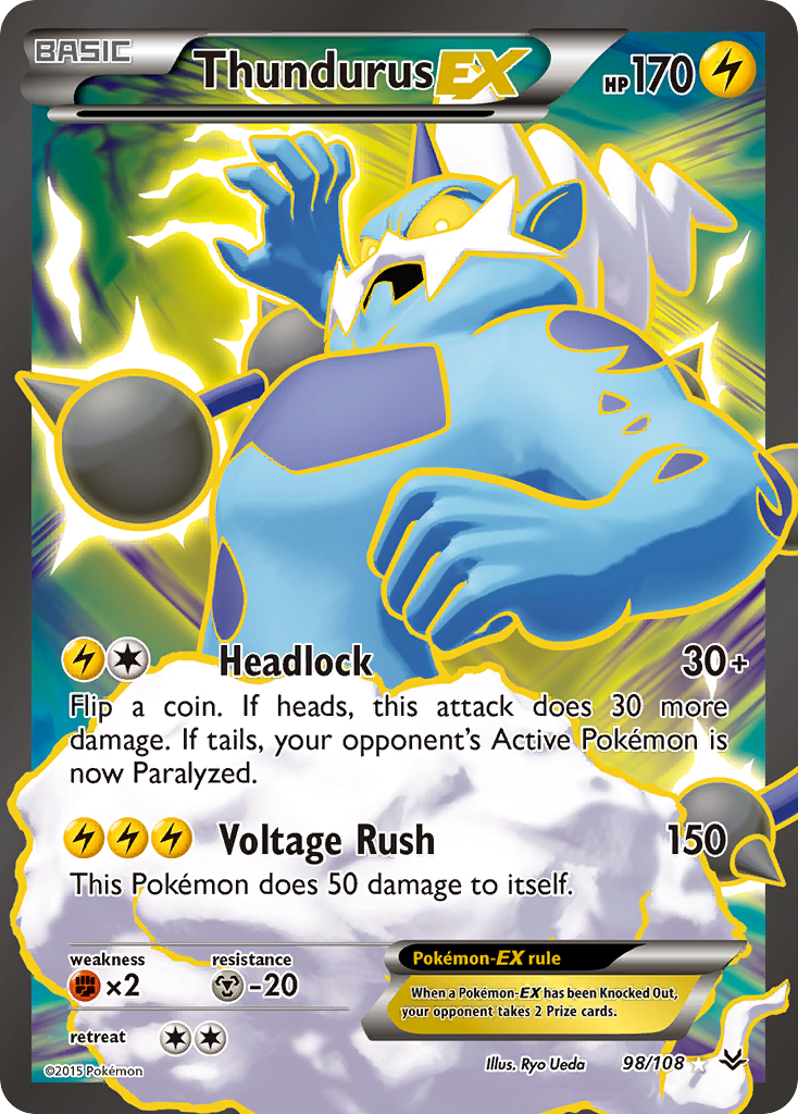 Thundurus EX (98/108) [XY: Roaring Skies] | Fandemonia Ltd