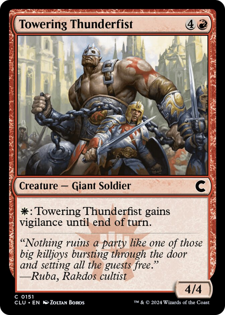 Towering Thunderfist [Ravnica: Clue Edition] | Fandemonia Ltd