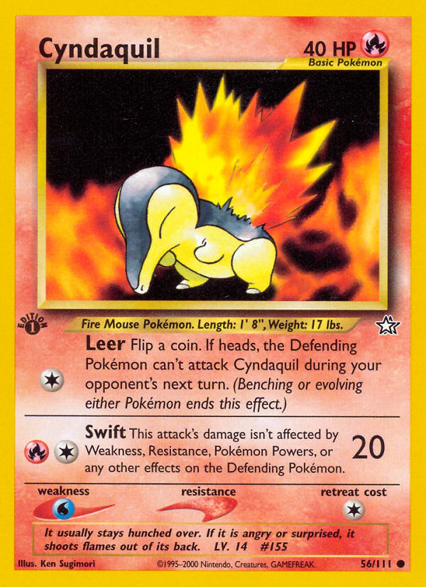 Cyndaquil (56/111) [Neo Genesis 1st Edition] | Fandemonia Ltd