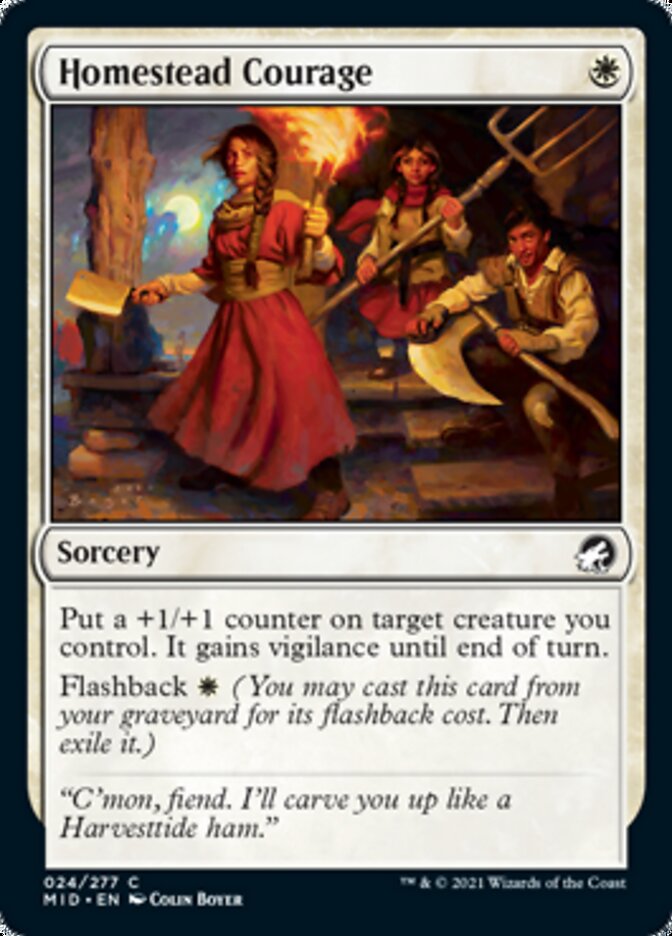 Homestead Courage [Innistrad: Midnight Hunt] | Fandemonia Ltd