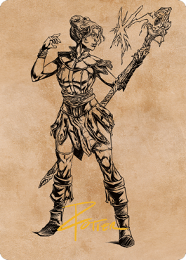 Neera, Wild Mage Art Card (Gold-Stamped Signature) [Commander Legends: Battle for Baldur's Gate Art Series] | Fandemonia Ltd
