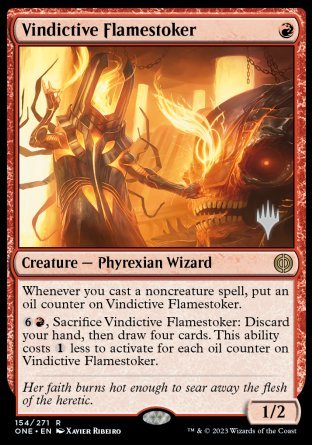 Vindictive Flamestoker (Promo Pack) [Phyrexia: All Will Be One Promos] | Fandemonia Ltd