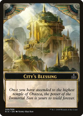 City's Blessing Token (006) [Rivals of Ixalan Tokens] | Fandemonia Ltd