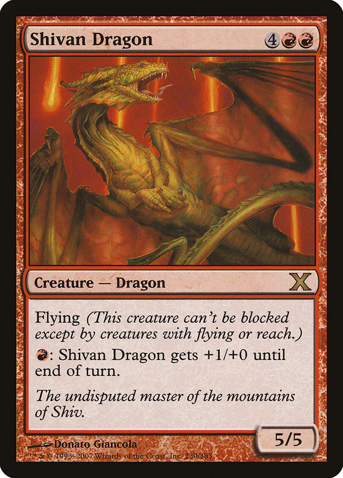 Shivan Dragon [Tenth Edition] | Fandemonia Ltd