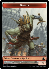Goblin (0008) // Spirit (0004) Double-Sided Token [Ravnica Remastered Tokens] | Fandemonia Ltd