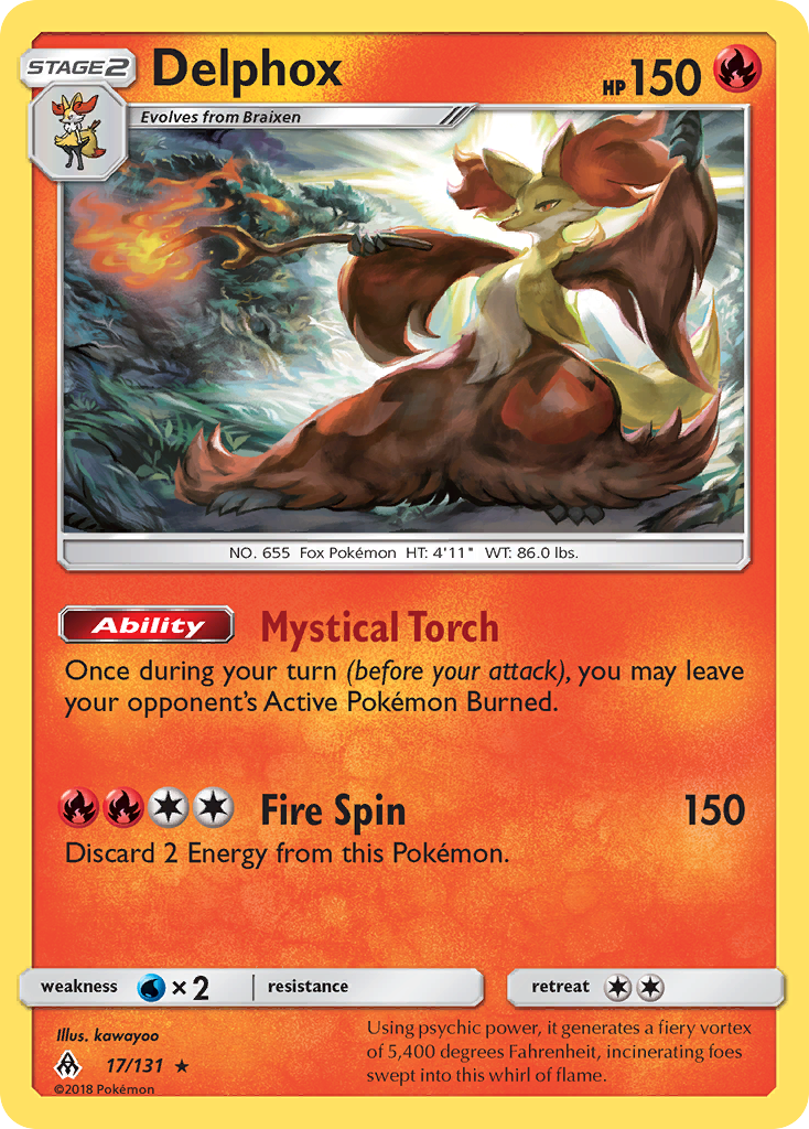 Delphox (17/131) [Sun & Moon: Forbidden Light] | Fandemonia Ltd