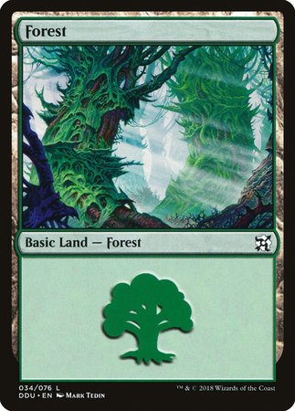 Forest (34) [Duel Decks: Elves vs. Inventors] | Fandemonia Ltd