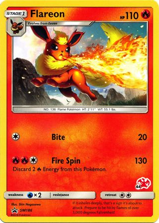 Flareon (SM186) (Charizard Stamp #44) [Battle Academy 2020] | Fandemonia Ltd