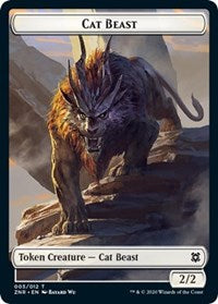 Cat Beast // Hydra Double-sided Token [Zendikar Rising Tokens] | Fandemonia Ltd