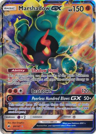 Marshadow GX (80/147) (Jumbo Card) [Sun & Moon: Burning Shadows] | Fandemonia Ltd