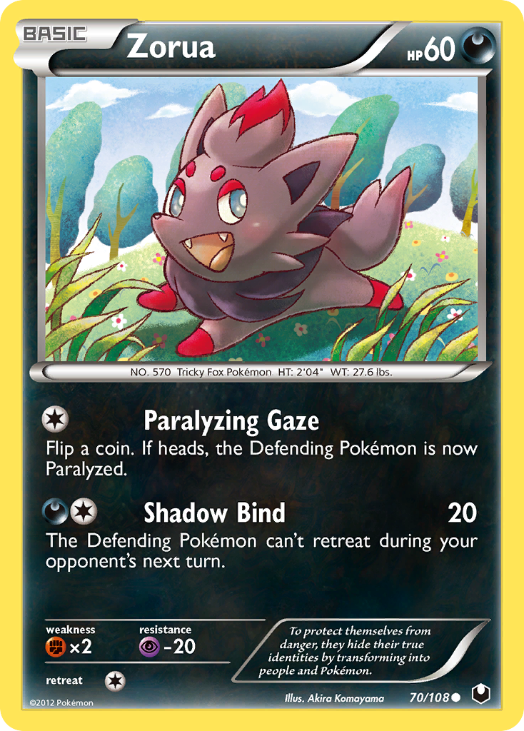 Zorua (70/108) [Black & White: Dark Explorers] | Fandemonia Ltd