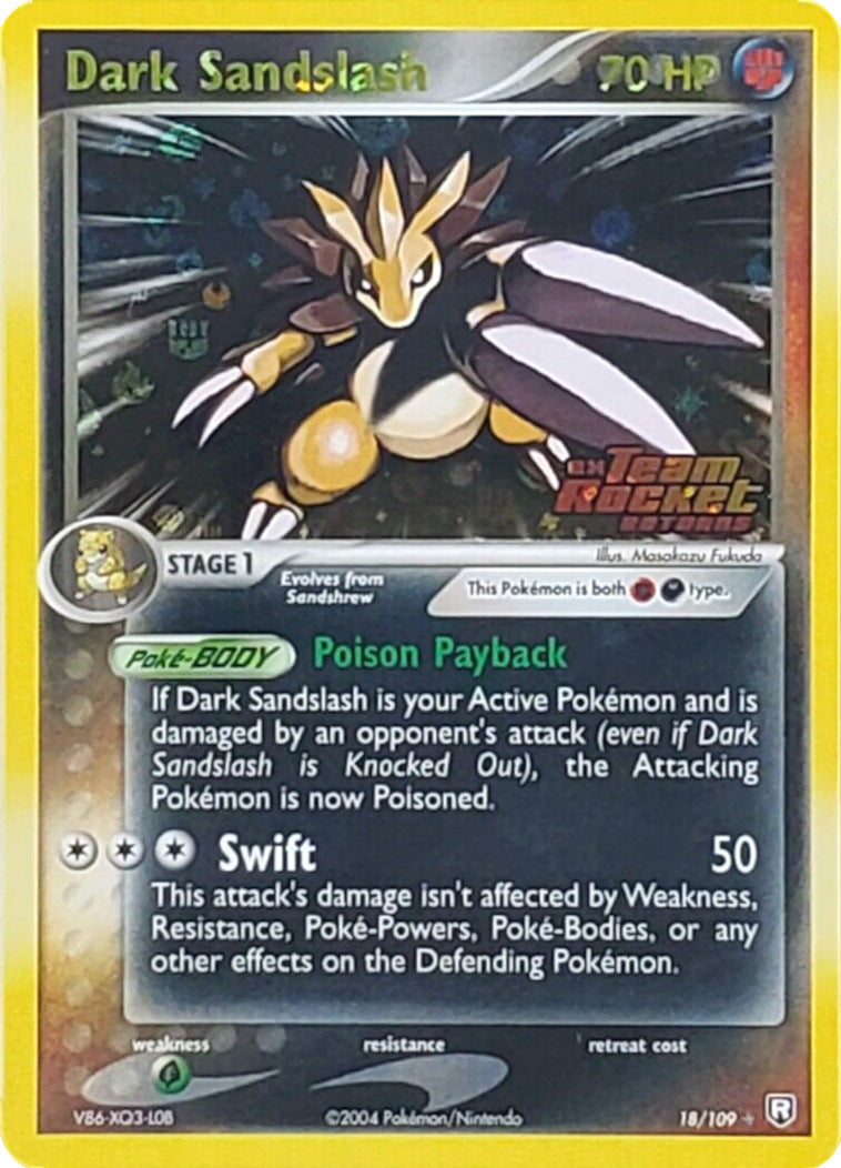 Dark Sandslash (18/109) (Stamped) [EX: Team Rocket Returns] | Fandemonia Ltd