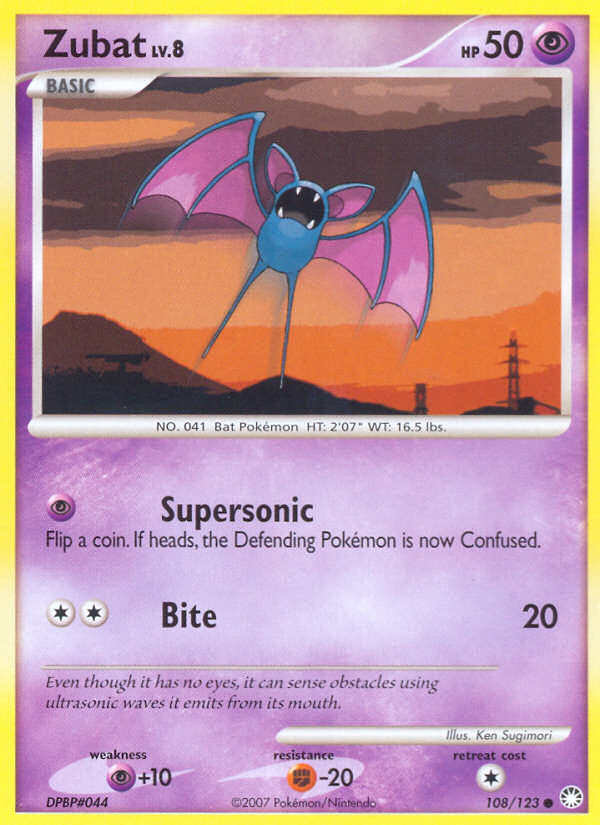 Zubat (108/123) [Diamond & Pearl: Mysterious Treasures] | Fandemonia Ltd