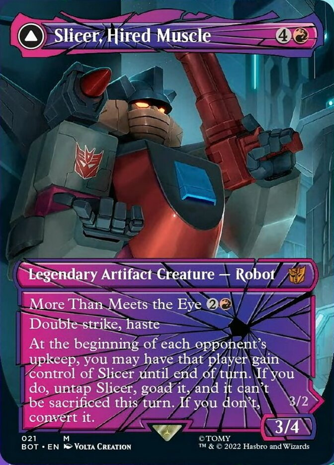 Slicer, Hired Muscle // Slicer, High-Speed Antagonist (Shattered Glass) [Universes Beyond: Transformers] | Fandemonia Ltd