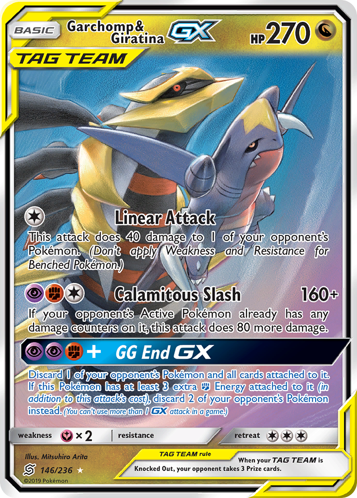 Garchomp & Giratina GX (146/236) [Sun & Moon: Unified Minds] | Fandemonia Ltd