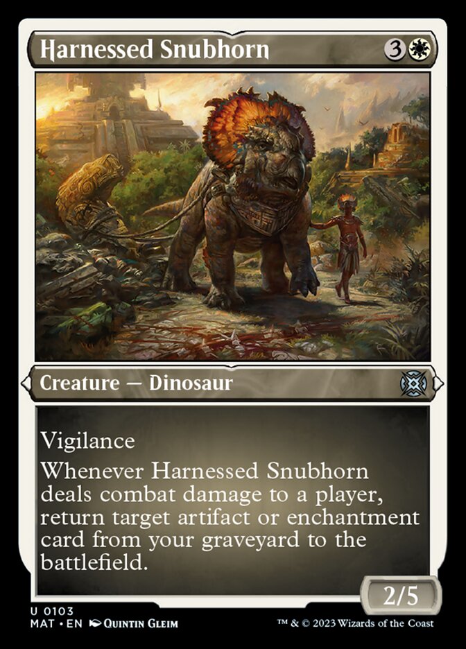 Harnessed Snubhorn (Foil Etched) [March of the Machine: The Aftermath] | Fandemonia Ltd
