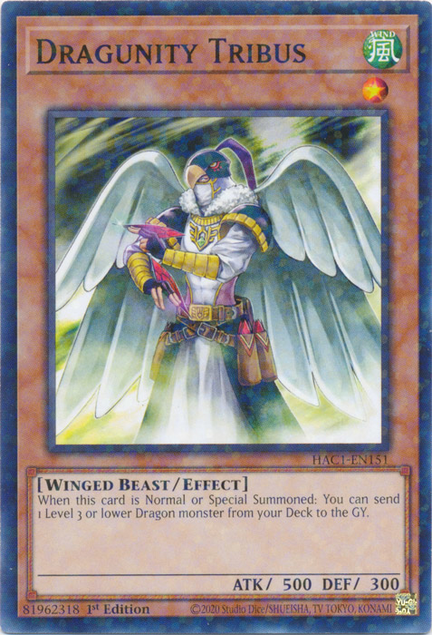 Dragunity Tribus (Duel Terminal) [HAC1-EN151] Common | Fandemonia Ltd
