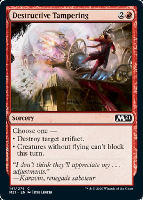 Destructive Tampering [Core Set 2021] | Fandemonia Ltd
