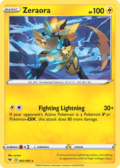 Zeraora (061/185) [Sword & Shield: Vivid Voltage] | Fandemonia Ltd