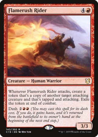 Flamerush Rider [Commander 2019] | Fandemonia Ltd