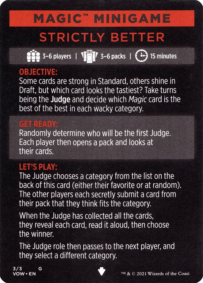 Strictly Better (Magic Minigame) [Innistrad: Crimson Vow Minigame] | Fandemonia Ltd