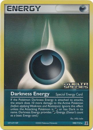 Darkness Energy (103/113) (Stamped) [EX: Delta Species] | Fandemonia Ltd