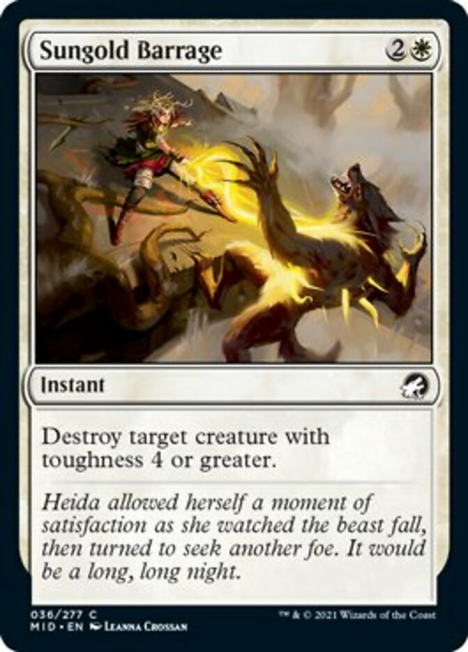 Sungold Barrage [Innistrad: Midnight Hunt] | Fandemonia Ltd