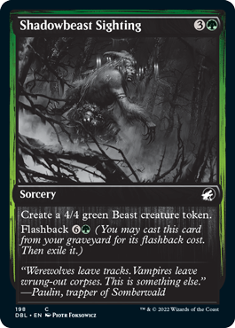 Shadowbeast Sighting [Innistrad: Double Feature] | Fandemonia Ltd