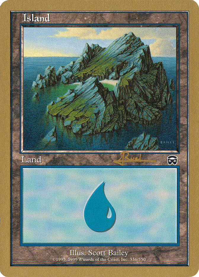 Island (ar336a) (Antoine Ruel) [World Championship Decks 2001] | Fandemonia Ltd