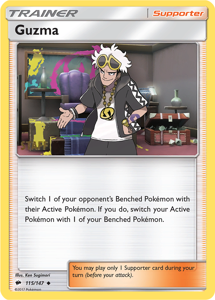 Guzma (115/147) (Regional Championships Staff) [Sun & Moon: Burning Shadows] | Fandemonia Ltd