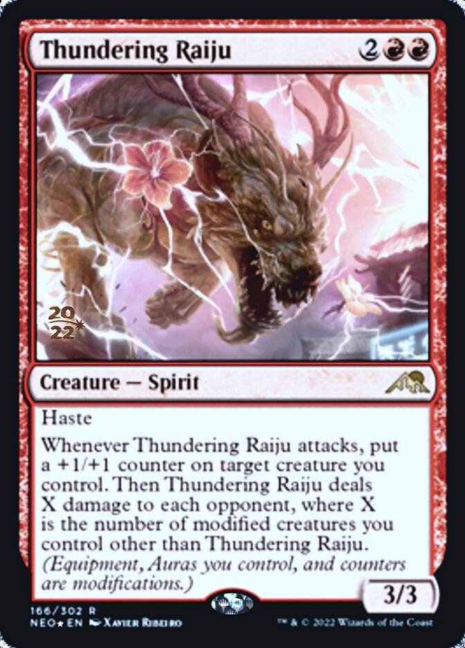 Thundering Raiju [Kamigawa: Neon Dynasty Prerelease Promos] | Fandemonia Ltd