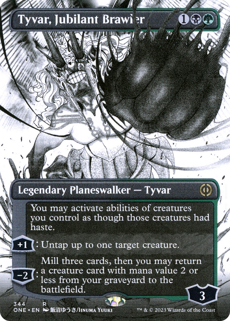 Tyvar, Jubilant Brawler (Borderless Manga) [Phyrexia: All Will Be One] | Fandemonia Ltd