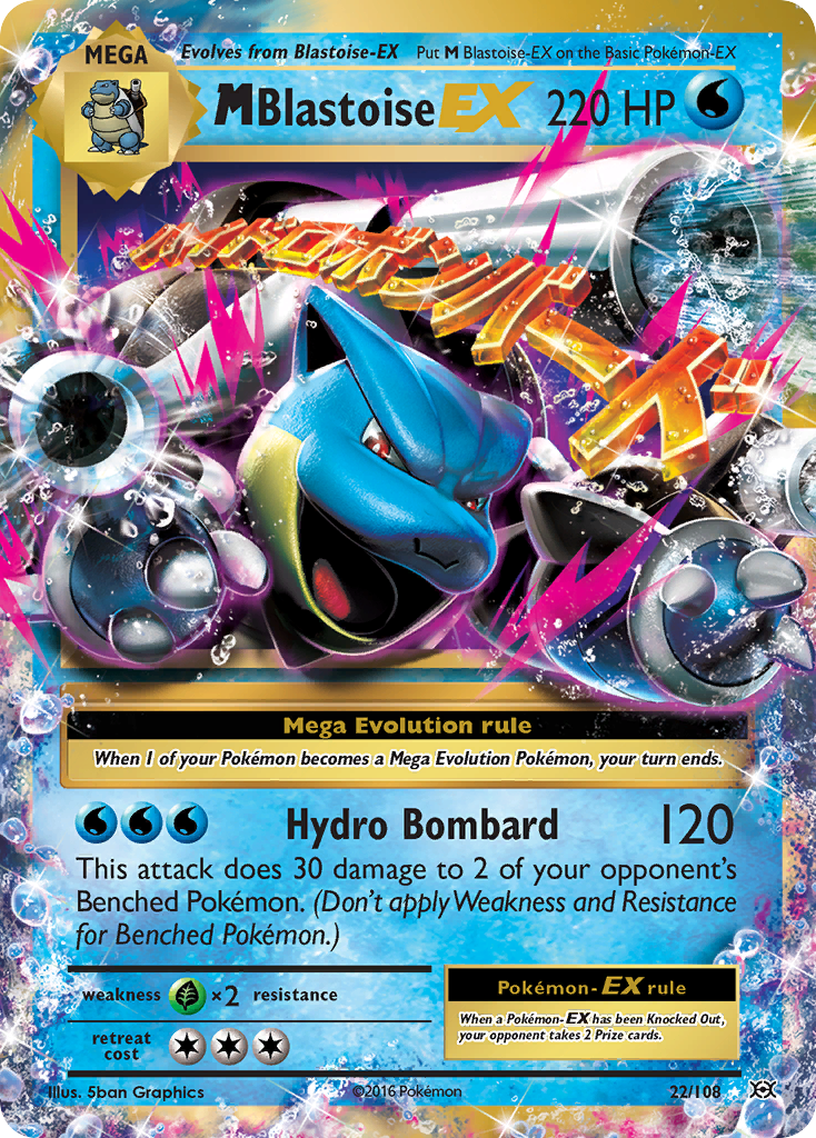 M Blastoise EX (22/108) [XY: Evolutions] | Fandemonia Ltd