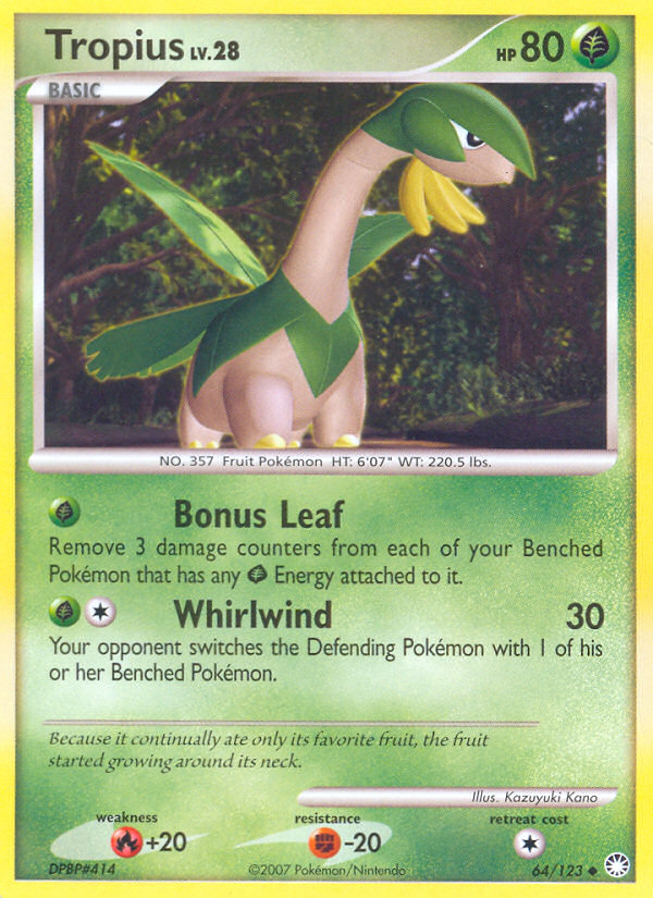 Tropius (64/123) [Diamond & Pearl: Mysterious Treasures] | Fandemonia Ltd