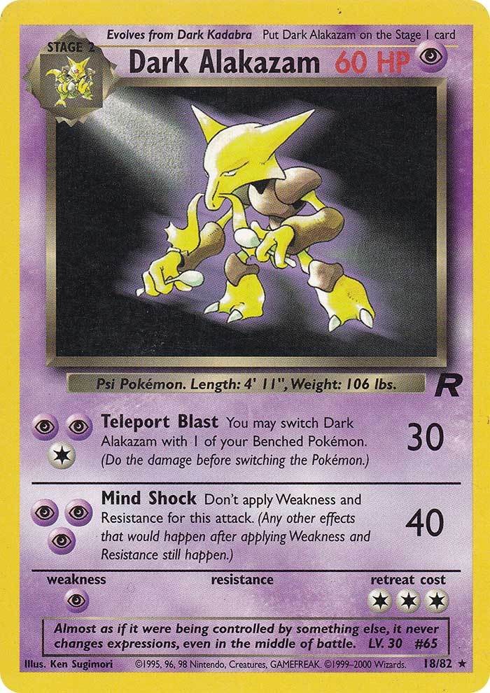 Dark Alakazam (18/82) [Team Rocket Unlimited] | Fandemonia Ltd