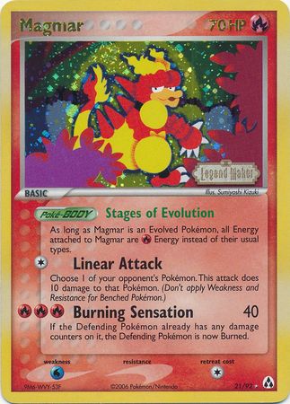 Magmar (21/92) (Stamped) [EX: Legend Maker] | Fandemonia Ltd
