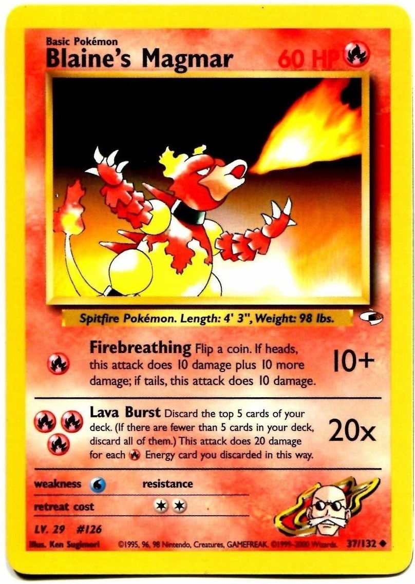 Blaine's Magmar (37/132) [Gym Heroes Unlimited] | Fandemonia Ltd