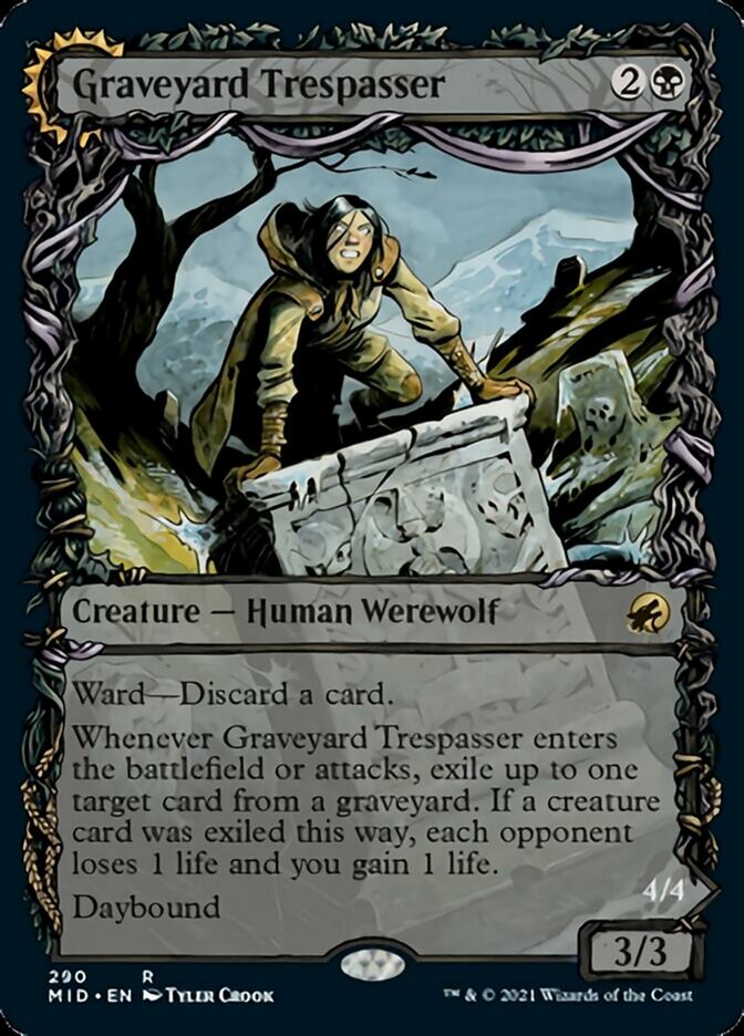 Graveyard Trespasser // Graveyard Glutton (Showcase Equinox) [Innistrad: Midnight Hunt] | Fandemonia Ltd