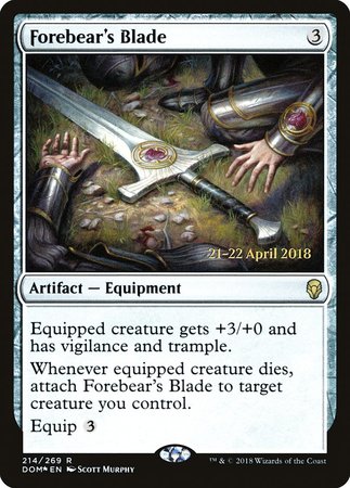 Forebear's Blade [Dominaria Promos] | Fandemonia Ltd