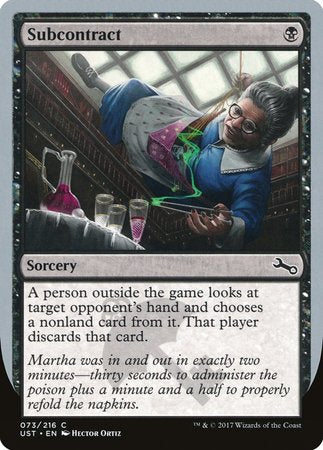 Subcontract [Unstable] | Fandemonia Ltd