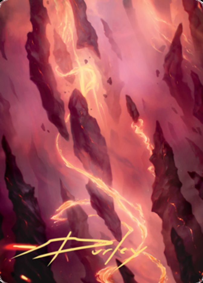 Mountain 1 Art Card (Gold-Stamped Signature) [Zendikar Rising Art Series] | Fandemonia Ltd