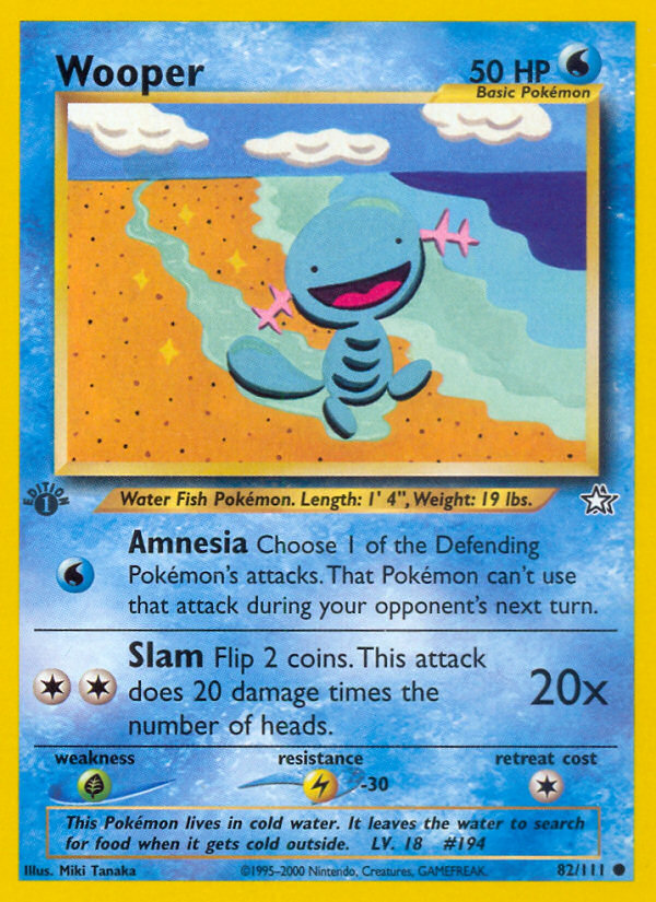 Wooper (82/111) [Neo Genesis 1st Edition] | Fandemonia Ltd